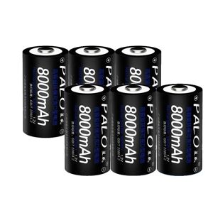 SupplySwap Genopladelige D-størrelse batterier, 8000mAh kapacitet, velegnet til lommelygter., 12V, 6 stk batteri