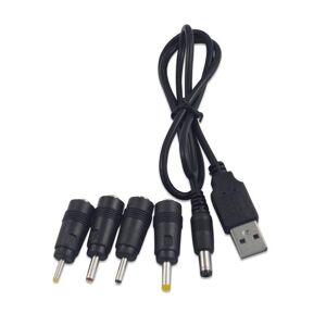 NÖRDIC 1m Strømkabel USB til DC med 5 kontakter USB DC Power
