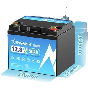 SupplySwap LiFePO4 Batteripakke, Opgraderet BMS, Lithium Power, 12V 60AH