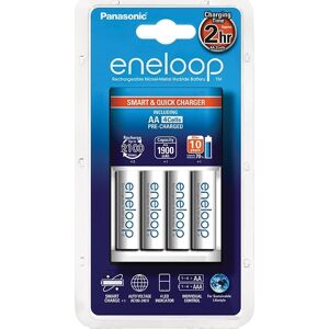Panasonic Eneloop Oplader + 4xaa Genop.Batterier