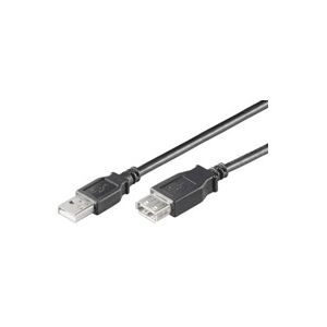 MicroConnect Usb2.0 Forlænger A-A, M-F, 1,8m