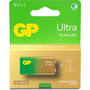 Gp Ultra Alkaline 9v Batteri, 1604au/6lf22, 1-Pak