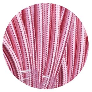 Ledsone Tekstilkabel 2-Leder Lampeledning 2x0,75mm², Rund, Blank Pink