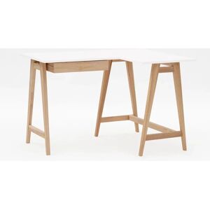 Ragaba Luka Asketræ Hjørneskrivebord B 115cm X D 85cm / Hvid Højre Side