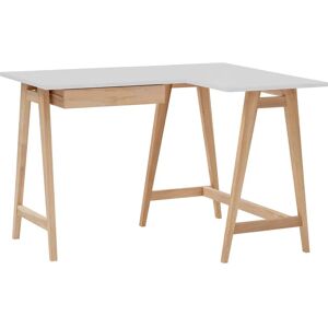 Ragaba Luka Asketræ Hjørneskrivebord B 115cm X D 85cm / Lysegrå Højre Side