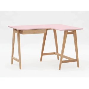 Ragaba Luka Asketræ Hjørneskrivebord B 115cm X D 85cm / Pink Højre Side