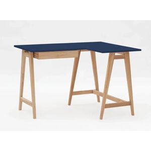 Ragaba Luka Asketræ Hjørneskrivebord B 115cm X D 85cm / Marineblå Højre Side