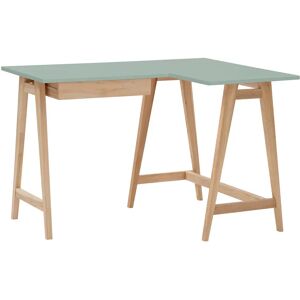 Ragaba Luka Asketræ Hjørneskrivebord B115cm X D85cm Salviegrøn Højre Side