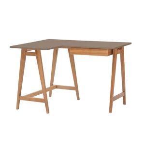 Ragaba Luka Hjørneskrivebord B115cm X D85cm Brun Oak Venstre Side