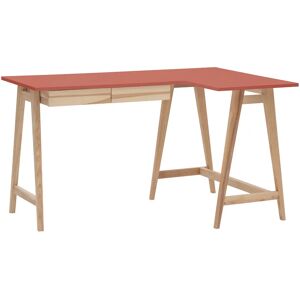 Ragaba Luka Asketræ Hjørneskrivebord B135cm X D85cm Antik Pink Højre Side