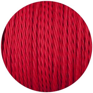 Ledsone Tekstilkabel 2-Leder Lampekabel Tekstilkabel 0,75 Mm², Rund, Rød