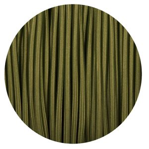 Ledsone Tekstilledning Stofledning Lampeledning 2x0,75mm², Rund, Armygrøn
