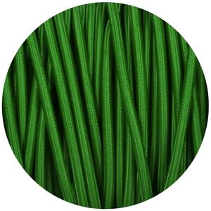 Ledsone Tekstilkabel 2-Leder Lampekabel Tekstilkabel 0,75mm², Rund, Grøn