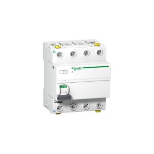 SCHNEIDER ELECTRIC Acti9 HPFI-afbryder iID, 4P 40A 30mA, kl. A, med dobbelt terminal, 72 mm