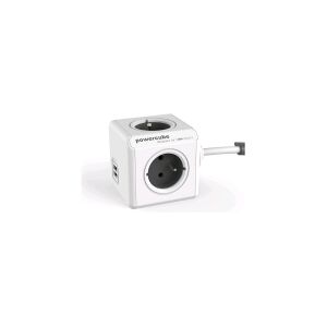 Allocacoc PowerCube Extended USB E(FR), 3m, 3 m, 4 AC stikkontakt(er), Type E, CE, KEMA, RoHS, 16 A, 230 V