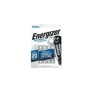 Batterier Energizer Ultimate Lithium AAA, 1,5V - (4 stk.)