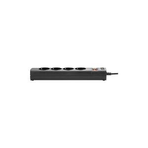 APC UPS Power Strip PZ42IZ-GR - Stikdåse (stativ-monterbar / ekstern) - AC 230 V - 2500 Watt - input: IEC 60320 C14 - output-stikforbindelser: 4 (power CEE 7/3) - 1.5 m ledning - for P/N: SMC1000IC, SMT750RMI2UC