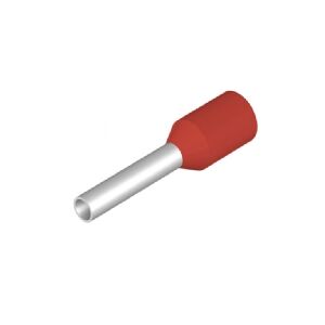 Weidmüller H1.0/14D R, Pin terminal, Lige, Metallic, Rød, 1 mm², 1,4 cm, 1 cm