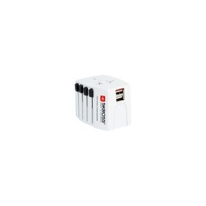 Skross MUV USB, Universel, Universel, 100 - 250 V, 5 V, Hvid, 2,4 A