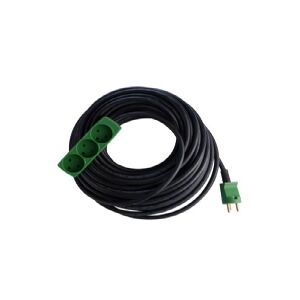 THORKILD LARSEN E-line Kabelsæt DK 3G1,5 - H07RN-F, DK stikprop/3-stikdåse m/j, neopren, 230V/16A, 25m