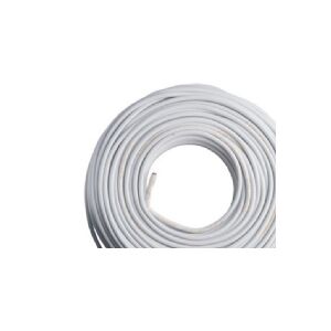 THORKILD LARSEN E-line plastkappeledn. 2x0,75 - H03VV-F, hvid rund u/j, 100m ring i shrinkplast