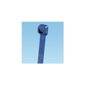 Panduit Cable Tie, 7.3”L (186mm), Standard, Metal Detectable Polypropylene, Dark Blue, 100pc
