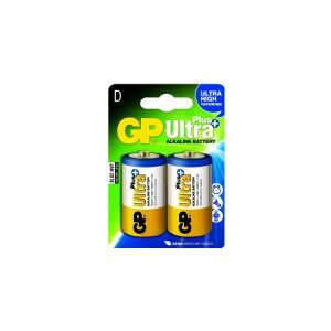 GP Batteries Ultra Plus Alkaline D, Engangsbatteri, D, Alkaline, 1,5 V, 2 stk, Flerfarvet