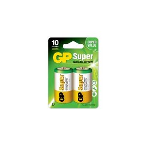 GP Batteries Super Alkaline D batteri, 13A/LR20, 2-pak