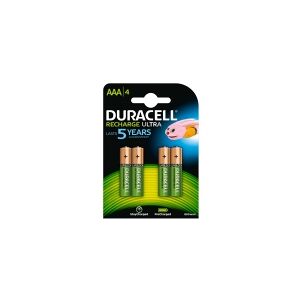 Duracell Recharge Ultra DX2400H - Batteri 4 x AAA - NiMH - (genopladelige) - 850 mAh