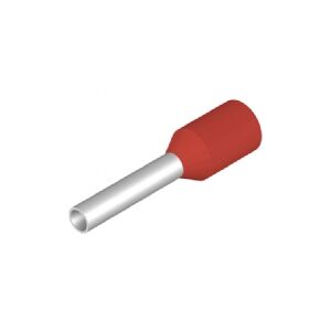 Weidmüller H1.0/14D R BD, Pin terminal, Lige, Metallic, Rød, 1 mm², 1,4 cm, 1 cm