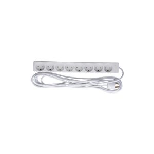MICROCONNECT 8-way Danish Power Strip 5m With Earth, without ON/OFF