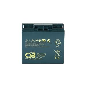 CSB Battery EVX12170 Blybatteri 12 V 17 Ah Blyfleece (B x H x T) 181 x 167 x 76 mm M5 skruetilslutning Cyklusstabilt, Vedligeholdelsesfri, Lav selvaf