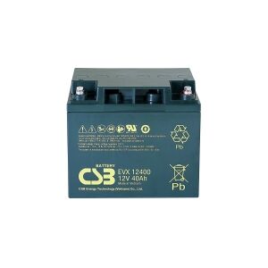 CSB Battery EVX 12400 Blybatteri 12 V 40 Ah Blyfleece (B x H x T) 197 x 170 x 165 mm M5 skruetilslutning Cyklusstabilt, Vedligeholdelsesfri, Lav selvafladning