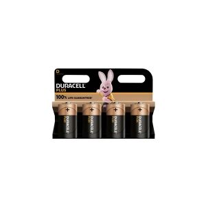 Duracell Plus-D K4 D-batteri Alkaline-mangan 1,5 V 4 stk