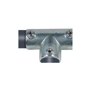 Jinan_Meide galv. T-samling - Pipe Clamps T-samling med 3 muffer 26,9 mm x 3/4''