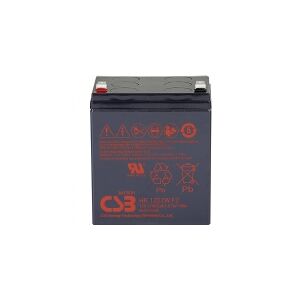 CSB Battery HR 1227W high-rate Blybatteri 12 V 6.2 Ah Blyfleece (B x H x T) 90 x 106 x 70 mm Fladstik 6,35 mm, Fladstik 4,8 mm Vedligeholdelsesfri, L