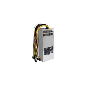 Qoltec - Strømforsyning (intern) - 80 PLUS Gold - AC 230 V - 1600 Watt - sølv