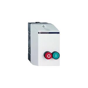 SCHNEIDER ELECTRIC Motorstarter i kapsling uden termorelæ, start(grøn) stop(rød), 4KW, 400V AC, 9A ved AC3 3 polet , styrespænding 230V AC, IP65