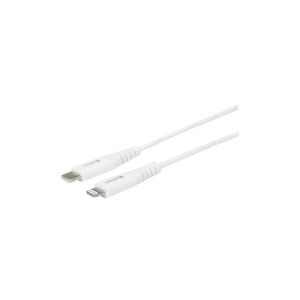 eSTUFF - Lightning-kabel - 24 pin USB-C han til Lightning han - 3 m - dobbelt afskærmet - hvid