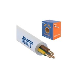 NKT Installationskabel, halogenfri, 3G1,5 mm2 EXQ XTRA Dca hvid 300/500V box 75m - (75 meter)