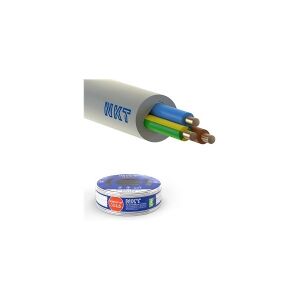 NKT Installationskabel, halogenfri 3G1,5 mm² NOIKLX90 lysegrå 300/500V, ring, udvendig dimension max. 9,5 mm - (50 meter)