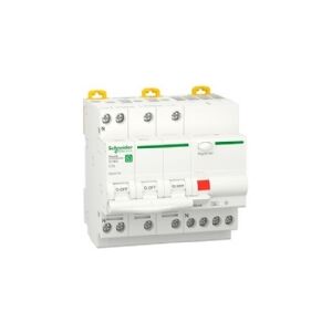 SCHNEIDER ELECTRIC Resi9 XP RCBO/kombiafbryder 3PN C-karakteristik 16A 6kA 30mA klasse A 90mm