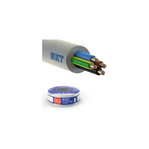 NKT Installationskabel, halogenfri 4G1,5 mm² NOIKLX90 lysegrå 300/500V, ring, udvendig dimension max. 9,7 mm - (100 meter)