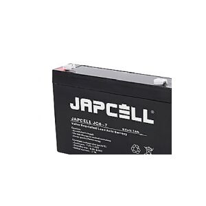 Lakuda ApS Japcell AGM-batteri 6V - JC6-7, 7,0Ah 4,8mm poler blysyrebatteri