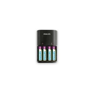 Philips MultiLife Batterioplader SCB1490NB/12, Nikkel-Metalhydrid (NiMH), AA, AAA, Batterier inkluderet