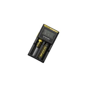 NITECORE Digicharger D2 - Batterioplader - 2 x batterier lader op - 500 mA