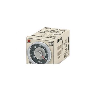 Omron Timer, plug-in, 11-pin, DIN 48x48 mm, multifunktions, 0,05 s-300 h, DPDT, 5A, 100 til 240 VAC, 100-1