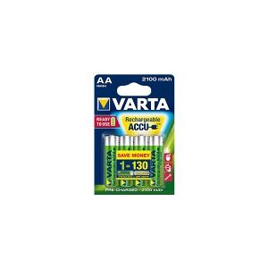 Varta -56706B, Genopladeligt batteri, AA, Nikkel-Metalhydrid (NiMH), 1,2 V, 4 stk, 2100 mAh