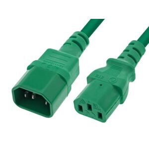 Inline Strømforsyning Forlænger Kabel - 2 M - Grøn
