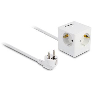 DeLOCK Powercube 2x Usb-A / 1x Usb-C - Schuko Eu Jord - 3-Vejs - 1.5 M